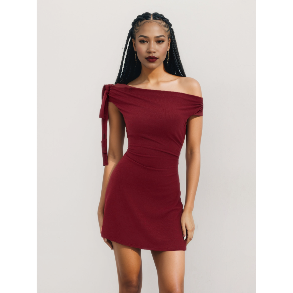 Off shoulder ruched Mini Dress